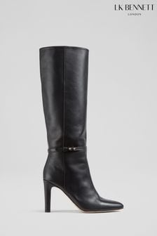 LK Bennett Black Caterina High Slim Block Stiletto Boots (AT6021) | ￥108,310