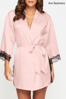 Women s Robes Lace Long Sleeve Satin Nightwear Next Luxembourg