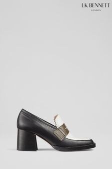 LK Bennett Natural Joss Multi Chunky Heel Welt Loafers (AT6333) | $564