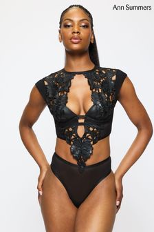 Ann Summers Black Supersition PU Cut Out Body (AT6358) | €61