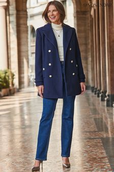 Sosandar Blue Double Breasted Coat (AT6405) | kr2 630