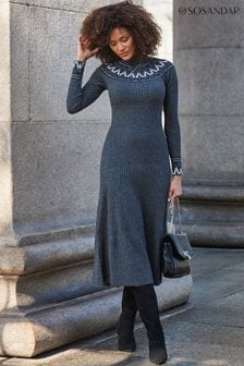 Women s Dresses Grey Jumper Dress Midi Brandedfashion Next Gibraltar