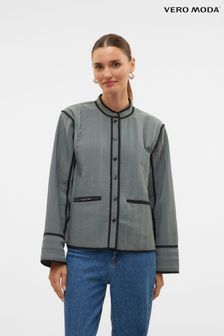 VERO MODA Green Patchwork Printed Quilted Jacket (AT6614) | $83