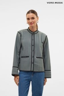 VERO MODA Green Patchwork Printed Quilted Jacket (AT6614) | $89