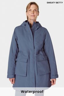 Sweaty Betty Blue Winter Stride Waterproof Parka (AT8181) | $366