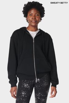 Czarny - Sweaty Betty Revive Zip Through Hoodie (AT8244) | 475 zł