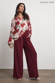 Joanna Hope Red Wide Leg Trousers (AT9048) | $117