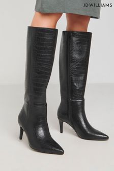 JD Williams Black Shoe Boot Mid Calf Casual Footwear Next Malta