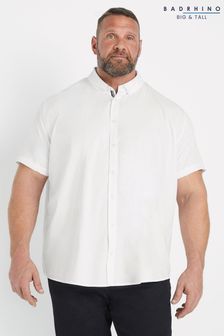 BadRhino Big & Tall White Short Sleeve Poplin 100% Cotton Shirts 2 Pack (AT9623) | OMR24