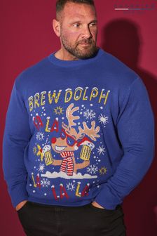 Badrhino Big & Tall Brewdolph Christmas Jumper (AT9670) | 60 €