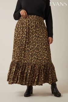 Evans Animal Print Brown Skirt (AU0049) | 245 zł