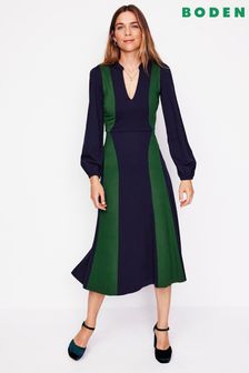 Boden Blue Notch Abstract Ponte Dress (AU1402) | $166