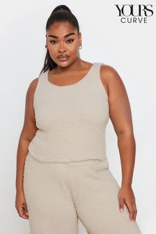 Yours Curve Cream Chenille Vest Top (AU1569) | $34