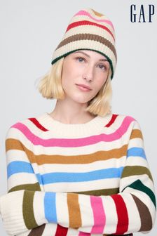 Gap Cream Stripe CashSoft Beanie (AU2825) | kr320