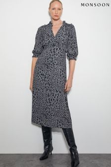 Monsoon Aubrey Leopard Print Midi Dress (AU3913) | NT$3,500