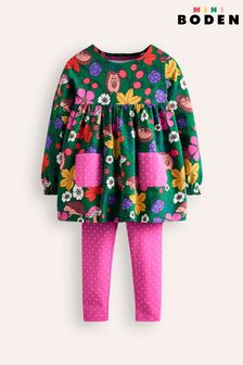 Boden Green 100% Cotton Print Tunic and Leggings Set (AU4799) | 1,831 UAH - 2,117 UAH