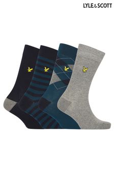 Lyle & Scott Abraham Socks Gift Box 4 Pack (AU6076) | €26