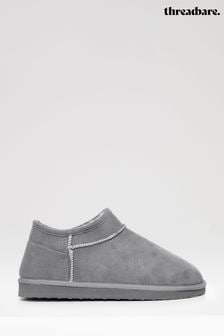 Threadbare Grey Suede Faux Fur Lined Slipper Boots (AU6144) | $38