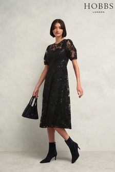 Hobbs Black Ami Lace Dress (AU6357) | €351