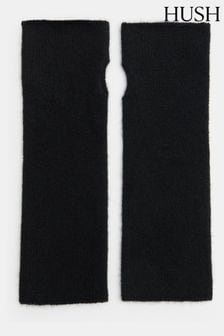 Hush Black Cashmere Fingerless Gloves (AU7213) | $69