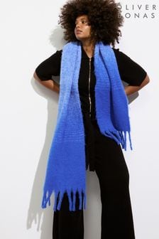 Oliver Bonas Blue Cobalt Ombre Heavyweight Scarf (AU8204) | $60