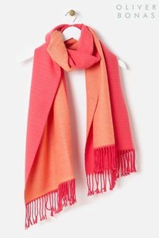 Oliver Bonas Orange Colour Block Blanket Scarf (AU8233) | $65