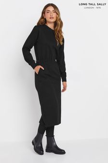 Long Tall Sally Black Sweatshirt Midi Dress (AU9037) | 249 SAR