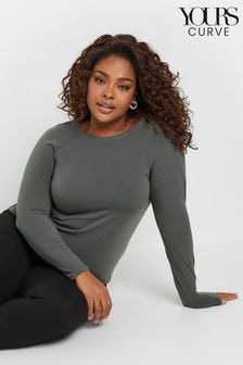 Yours Curve Grey Thermal Heat Long Sleeve Top (AU9335) | $41