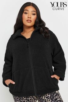 Yours Curve Black Mini Borg Fleece (AU9345) | $50