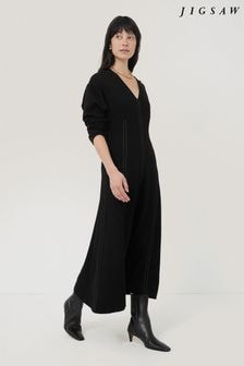 Jigsaw Black Batwing Stitched Dress (AU9664) | $283