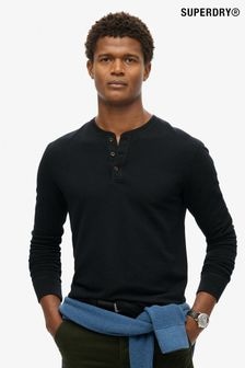 Superdry Black The Merchant Store Grandad Top (AU9839) | $77