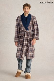 Men s Robes White Stuff Fleece Check Tartan Brandedfashion Next Luxembourg