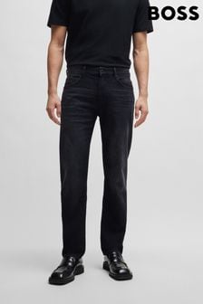 BOSS Grey Slim-Fit Italian Cashmere-Touch Denim Jeans (AV1366) | $290