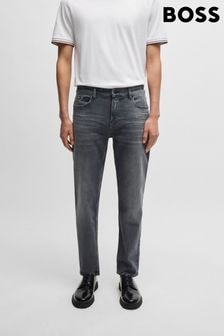 BOSS Grey Regular Fit Bottlemaine Stretch Denim Jeans (AV1374) | $290