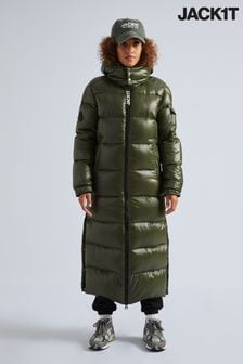 JACK1T EZ Slick Puffer Hooded Ultra Long Black Coat (AV1461) | $660