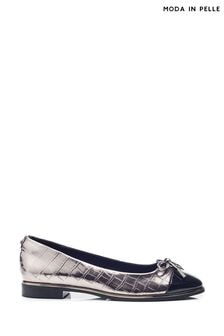 Moda In Pelle Grey Fronton Soft Square Flat Ballerinas (AV1540) | ‏567 ر.س‏