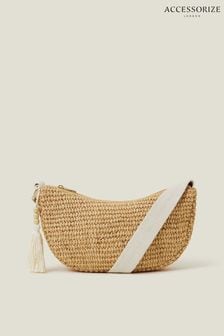 Accessorize Natural Raffia Sling Bag (AV1600) | $64