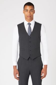 Remus Uomo Grey Tapered Fit Polyviscose Stretch Waistcoat (AV2434) | $103