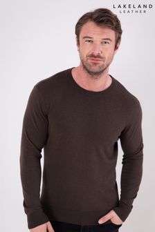 بني - Lakeland Clothing Winster Crew Neck 100% Cotton Brown Jumper (AV3010) | 30 ر.ع