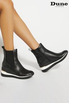 Black wedge heeled trainers online