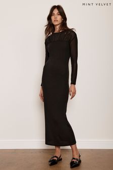 Women s Mint Velvet A Line Plain Round Neck Dresses Next Luxembourg