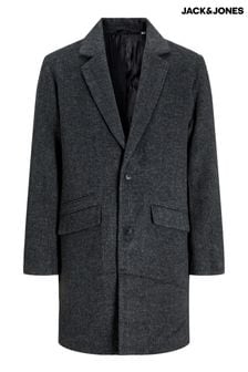 JACK & JONES Grey Wool Blend Tailored Coat (AV3958) | $97