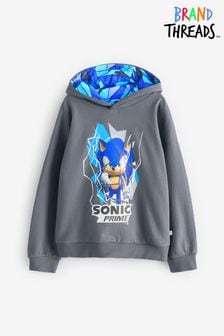 Brand Threads Grey Sonic Prime Boys Hoodie (AV4801) | ₪ 131