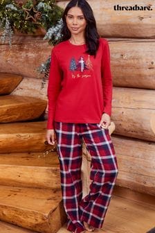 Threadbare 100% Cotton Long Sleeve Christmas Check Pyjama Set (AV4873) | 37 €