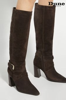 Dune London Tan Brown Solanna Knee High Boots (AV6372) | $343