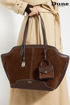 Dune London Brown Large Decided Smart 100% Cotton Tote Bag (AV6398) | $206