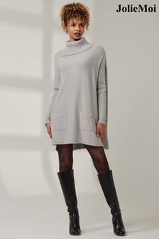 Jolie Moi Grey Roll Neck Jumpers Next Qatar