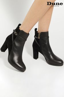 Dune London Black Ottara Block Platform High Ankle Boots (AV8848) | $191