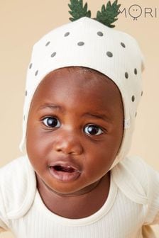 MORI Cream Cotton and Bamboo Christmas Pudding Bonnet Hat (AV8883) | €21.50