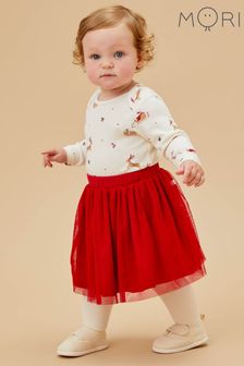 MORI Red Ruby Cotton and Bamboo Christmas Tutu Skirt (AV8892) | OMR16 - OMR17